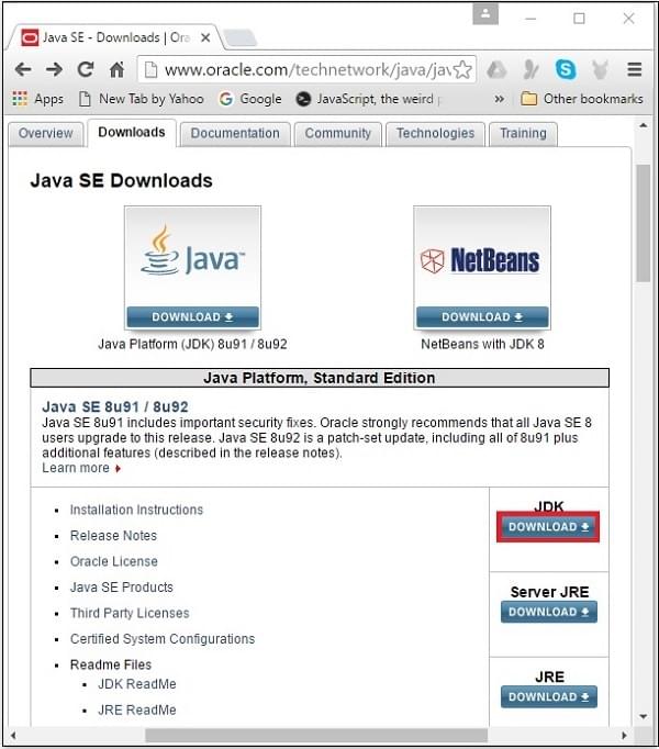 Java SE 下载